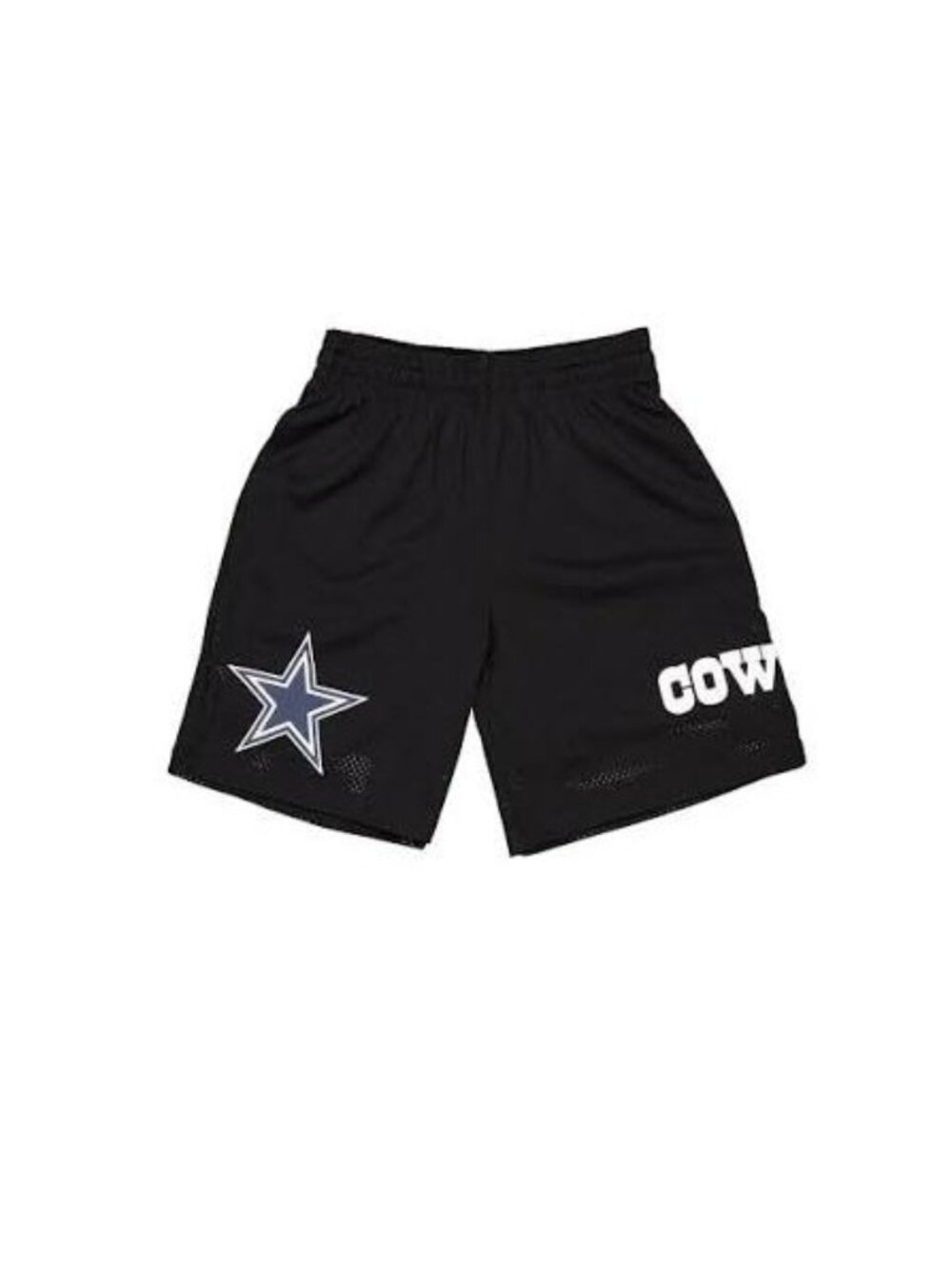 Mitchell & Ness Dallas Cowboys Mens Black Nylon Shorts Size Medium Drawstrings